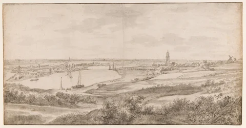 Blick auf Rhenen von Osten