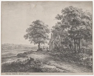 Großer Lindenbaum vor einem Gasthaus
