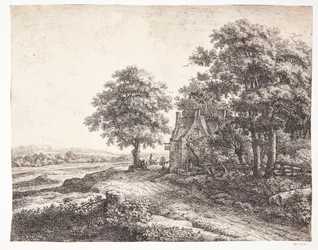 Großer Lindenbaum vor einem Gasthaus
