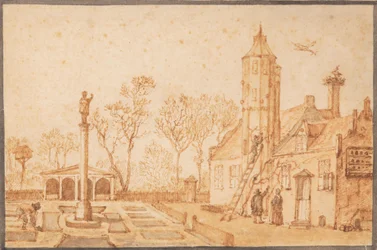 Eine Allegorie des Frühlings mit dem Jagdschloss Toutenburg