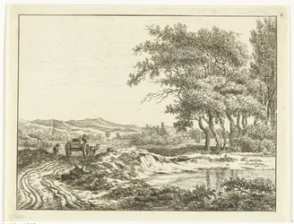 Karren auf einem Landweg bei den Dünen