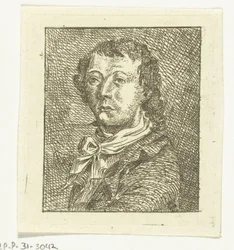 Porträtbüste eines jungen Mannes mit weißer Krawatte