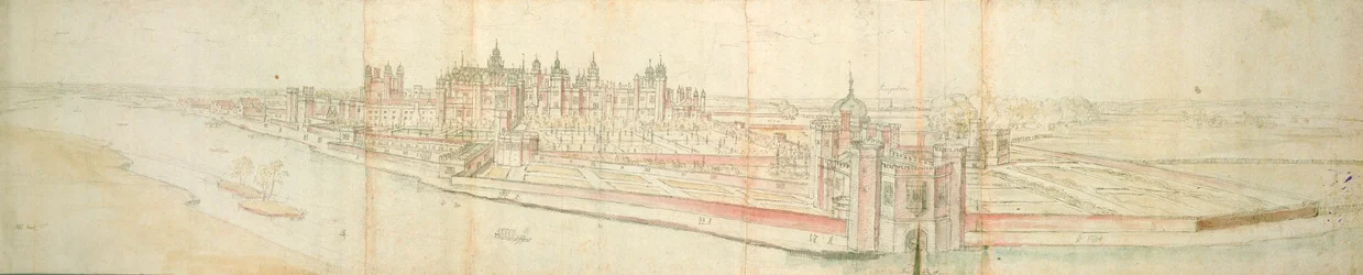 Hampton Court Palace vom Fluss aus, ca. 1544