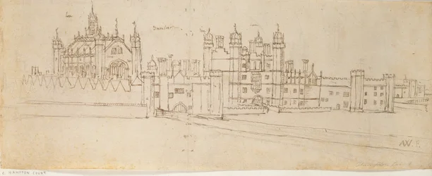 Die Kapelle und das Torhaus des Hampton Court Palace, ca. 1550-1560