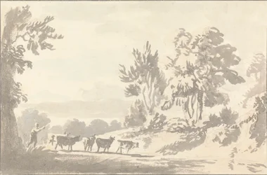 Hirte treibt Vieh