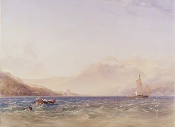 Das obere Ende von Loch Fyne mit Dindarra Castle, 1850