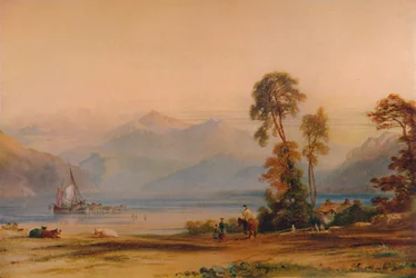 Blick auf Snowdon von Tremadoc, ca. 1842, 1935