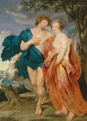 Doppelporträt von George Villiers, Marquess und später 1. Herzog von Buckingham (1592-1628) und seiner Frau, Katherine Manners (1603-1649), als Venus und Adonis
