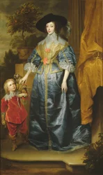 Königin Henrietta Maria und ihr Zwerg Sir Jeffrey Hudson, ca. 1633