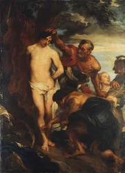Der heilige Sebastian für das Martyrium vorbereitet, ca. 1622