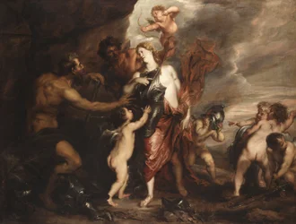 Venus an der Schmiede des Vulkan, auch bekannt als „Thetis erhält die Waffen des Achilles“