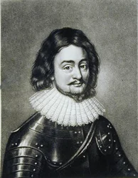 Friedrich V. (1596-1632) König von Böhmen, Kurfürst von der Pfalz, Illustration aus Portraits of Characters Illustrious in British History, graviert von Robert Dunkarton (Mezzotinto)