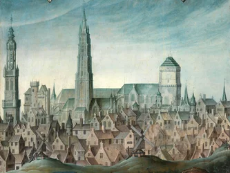 Detail des Porträts von Juan Pardo II und seinen Frauen Anna Ingenieulandt und Maria Anchemant