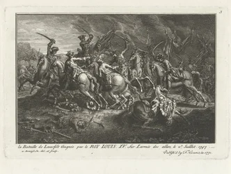 Schlacht bei Lauffeldt am 2. Juli 1747 während des Österreichischen Erbfolgekriegs