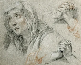Studien für die Figur der Jungfrau Maria