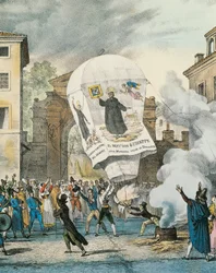 Heißluftballon für den San Giuseppe Tag in Rom (Detail)