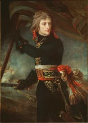Napoleon Bonaparte auf der Brücke von Arcole, November 17