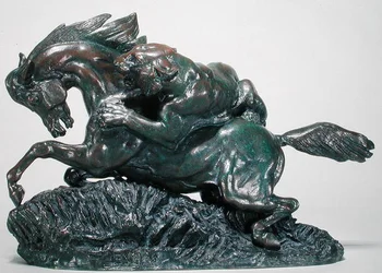 Pferd von einem Tiger überrascht