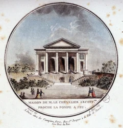 Haus von Monsieur le Chevalier, Architekt, Paris. In malerischen Ansichten der Hauptgebäude von Paris von Sergeant