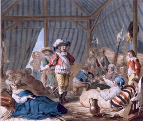 Der Graf von Harcourt (1601-66) zeigt seine Menschlichkeit während der Belagerung von Turin (1640), 1787