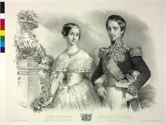 Infantin von Spanien mit ihrem Ehemann Antoine d