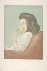 Die Teerose, ca. 1900 (Farbradierung)