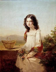 Porträt von Lise Aubin de Fougerais