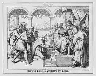 König Friedrich I. von Deutschland und die Gesandten der Römer
