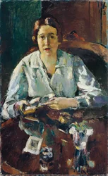 Dame in weißer Bluse (Erste Gattin des Künstlers)