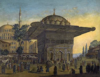 Ansicht des Tophane-Brunnens, Istanbul, Türkei