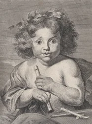 Der junge Bacchus, der eine Flöte hält, 1728