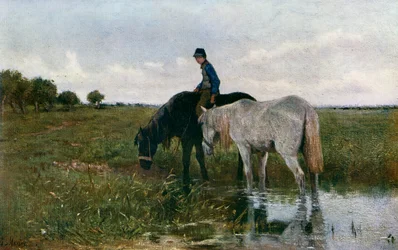 Pferde tränken, 1871, 1912