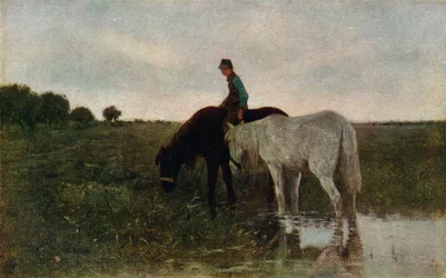 Pferde tränken, 1871, 1913