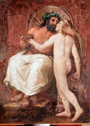 Jupiter und Ganymed. Zeus küsst seinen Geliebten Ganymed. 18. Jahrhundert. Maße: 178,7 x 137 cm. Rom, Galleria Nazionale Corsini