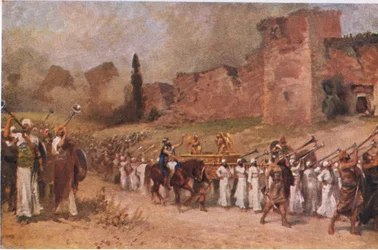 Die Mauern von Jericho stürzen ein, aus Hulbert