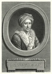 Johann Joachim Winckelmann, deutscher Kunsthistoriker und Archäologe (Stich)
