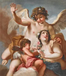 Zephyrus, Flora und Amor