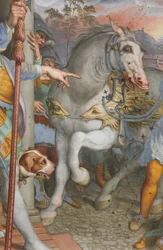 Apsis, Antonio Campi, Begegnung Jesu mit dem Zenturio Cornelius 1582-84 (Detail)