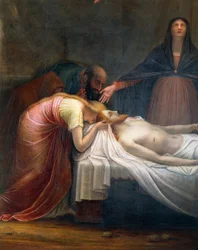 Beweinung Christi, von Antonio Canova, Detail