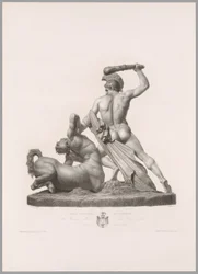 Theseus und Zentaur, Rückansicht, aus Oeuvre de Canova