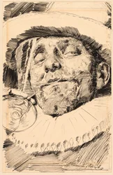 Trinkender Kavalier