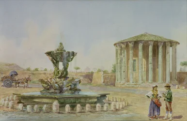 Der Tempel der Vesta in Rom