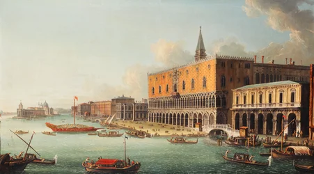 Das Bacino di San Marco, Venedig, Blick nach Westen, ca. 1740er