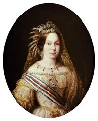 Porträt von Isabella II., Königin von Spanien (Isabella de Bourbon oder Isabel de Borbón)