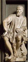 Porträt des Bildhauers, Malers und Architekten Michelangelo Buonarroti, genannt Michelangelo