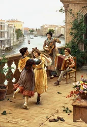 Auf einem venezianischen Balkon