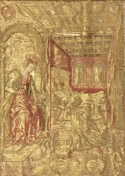 Salome präsentiert das Haupt von Johannes dem Täufer Herodias, Wandteppich mit Szenen aus dem Leben des Heiligen