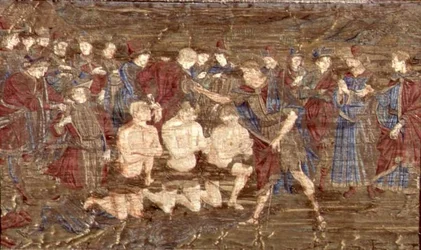 Die Taufe der Neophyten, Wandteppich mit Szenen aus dem Leben von Johannes dem Täufer