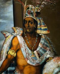 Porträt von Montezuma II. Tecnochtitlan (circa 1466-1520), dem letzten König der Azteken