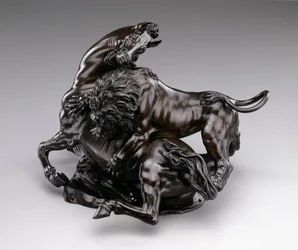 Löwe greift Pferd an, ca. 1580/90